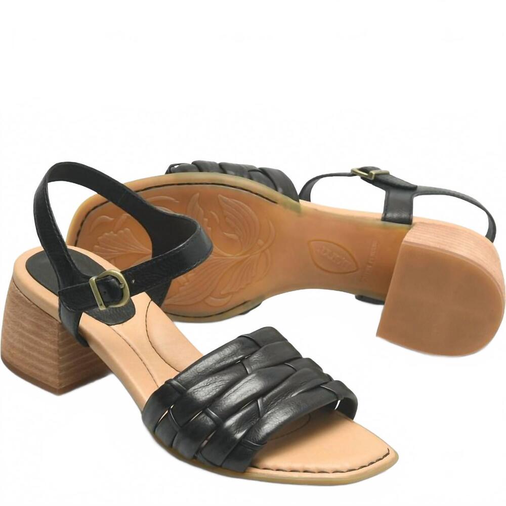 NEW BORN women's shonie heeled sandal in black